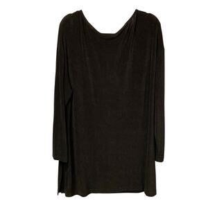 Soft Surroundings Long-Sleeve Stretchy Tunic Style Top in Black Size XL EUC